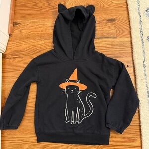 Carter's Toddler Girl Halloween Black Cat Long-Sleeve Hoodie size 4T/4A